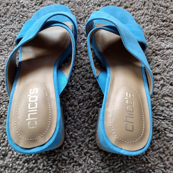 Chico's Faux Suede Block Heel Mule Sandals 8.5 NWOT - Picture 8 of 8